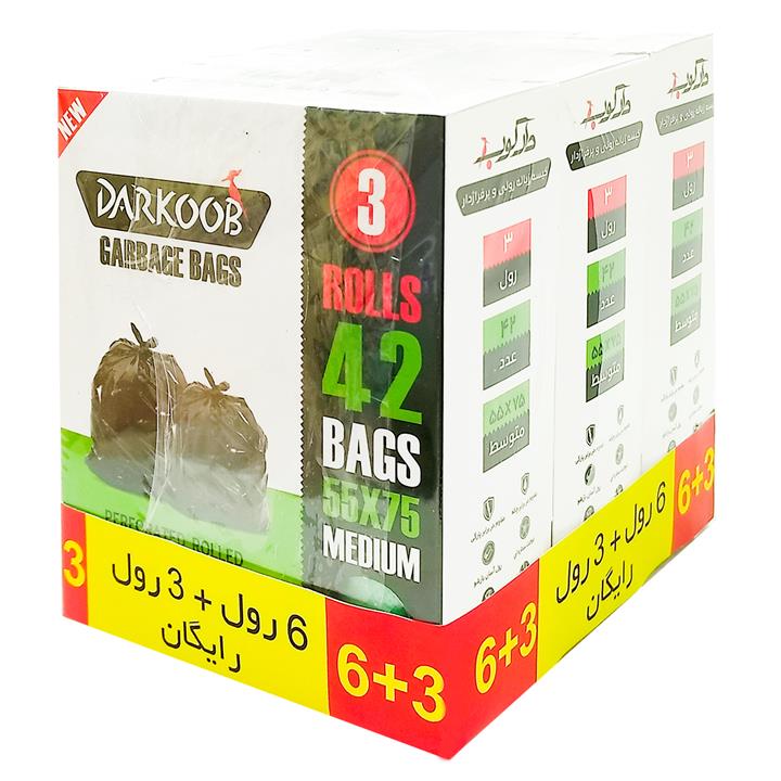 کیسه زباله دارکوب مدل DAR_ZBOXsabz-SMAL42 سه بسته 42  عددی